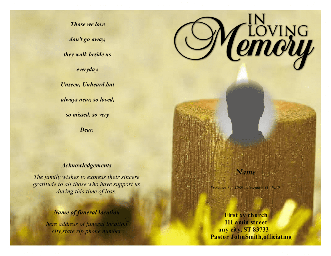 Bereavement Gifts | Funeral Program Template | Funeral Gifts