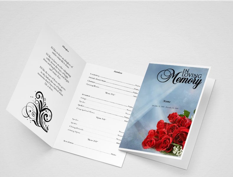 Crossing The Bar funeral program template