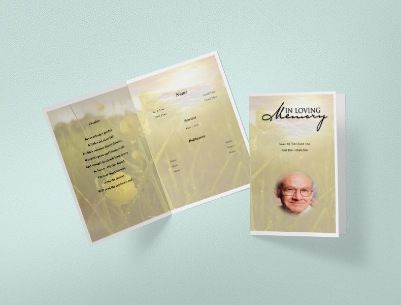 Funeral Programs Samples