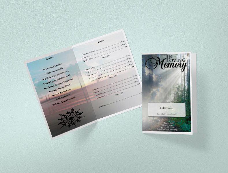 Simple Funeral Program Template