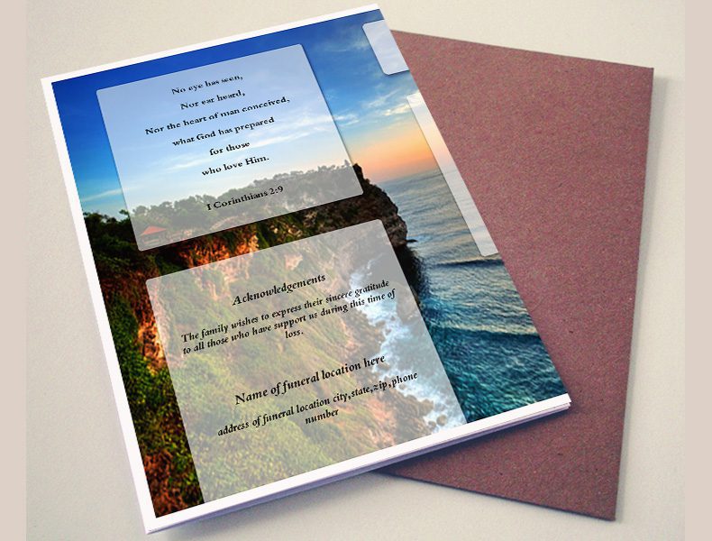 Printable Funeral Programs Back