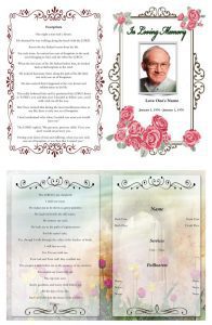 final Pink Floral Funeral Template