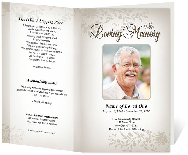 Ideas for Funeral Program Funeral Program Ideas