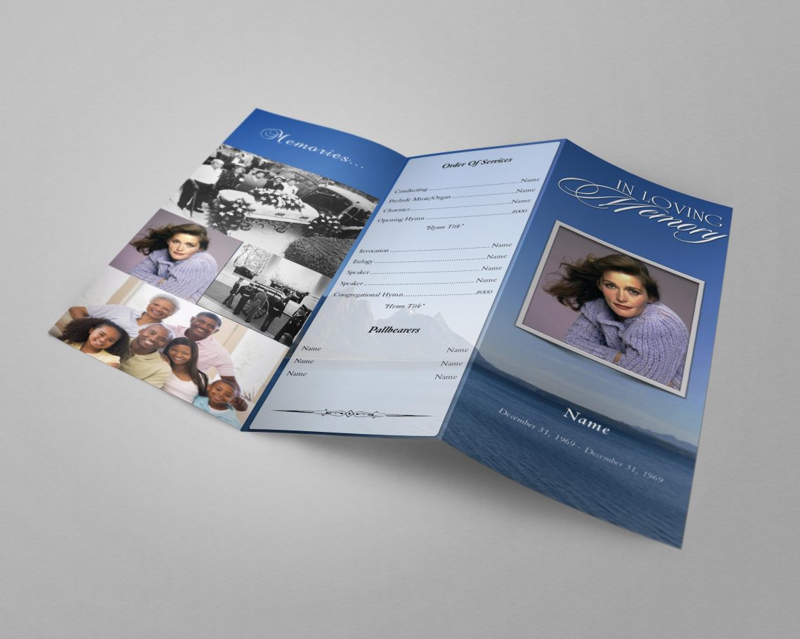 Free Tri Fold Funeral Program Template Word