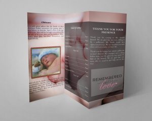 Infant Trifold Funeral Template