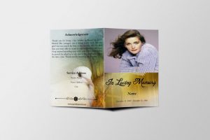 Dove Forest Funeral Program Template
