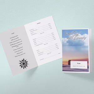 Aphorism Funeral Program Template