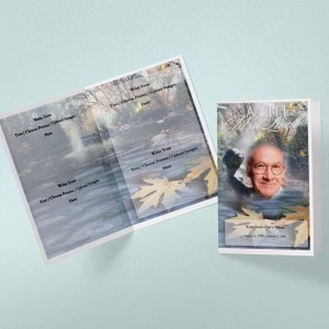 Evergreen Funeral Program Template
