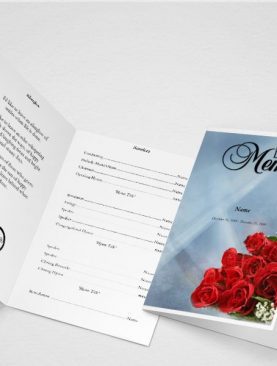 Crossing The Bar Funeral Program Word Template