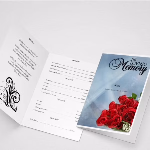 Crossing The Bar Funeral Program Template
