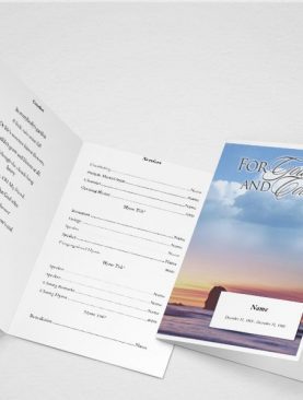 The Garden of Promise Funeral Program Word Template