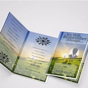 Pink Lack Funeral Program Template