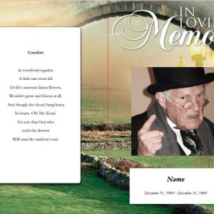 Comforter Funeral Program Template