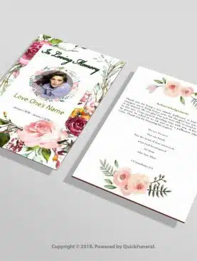 Floral Funeral Flyer Template
