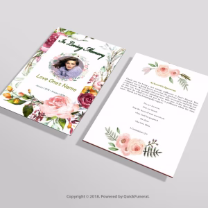 Floral Funeral Flyer Template