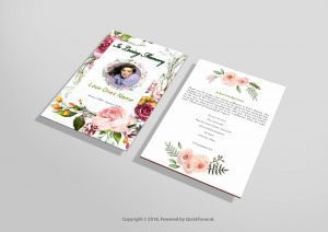 Floral Funeral Flyer Template
