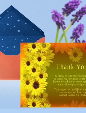 Floral Thank You Card Template