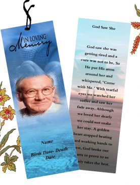 Funeral Bookmarks Template