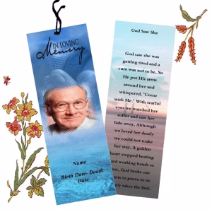 Funeral Bookmarks Template