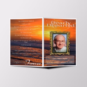 Ocean Sun Set Prayer Card
