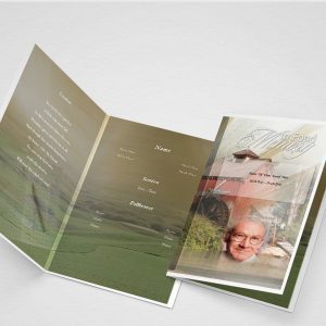Peace View Funeral Program Template