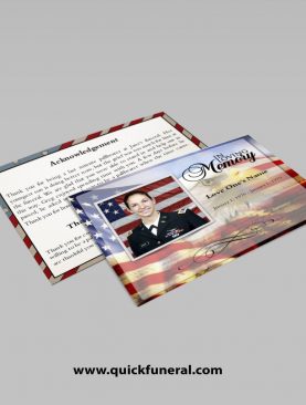 US Army Funeral Announcement Template