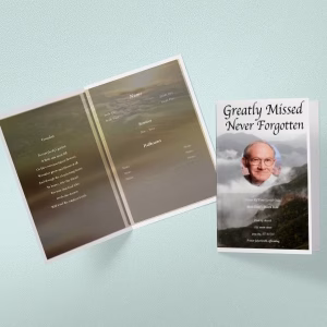 Darker Funeral Program Word Template