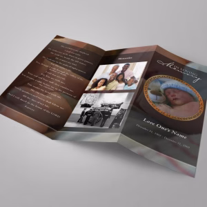 Infant Trifold Funeral Program Word Template