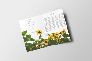 Sunflower Funeral Program