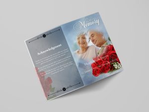 Decent Funeral Program Template stylish cover