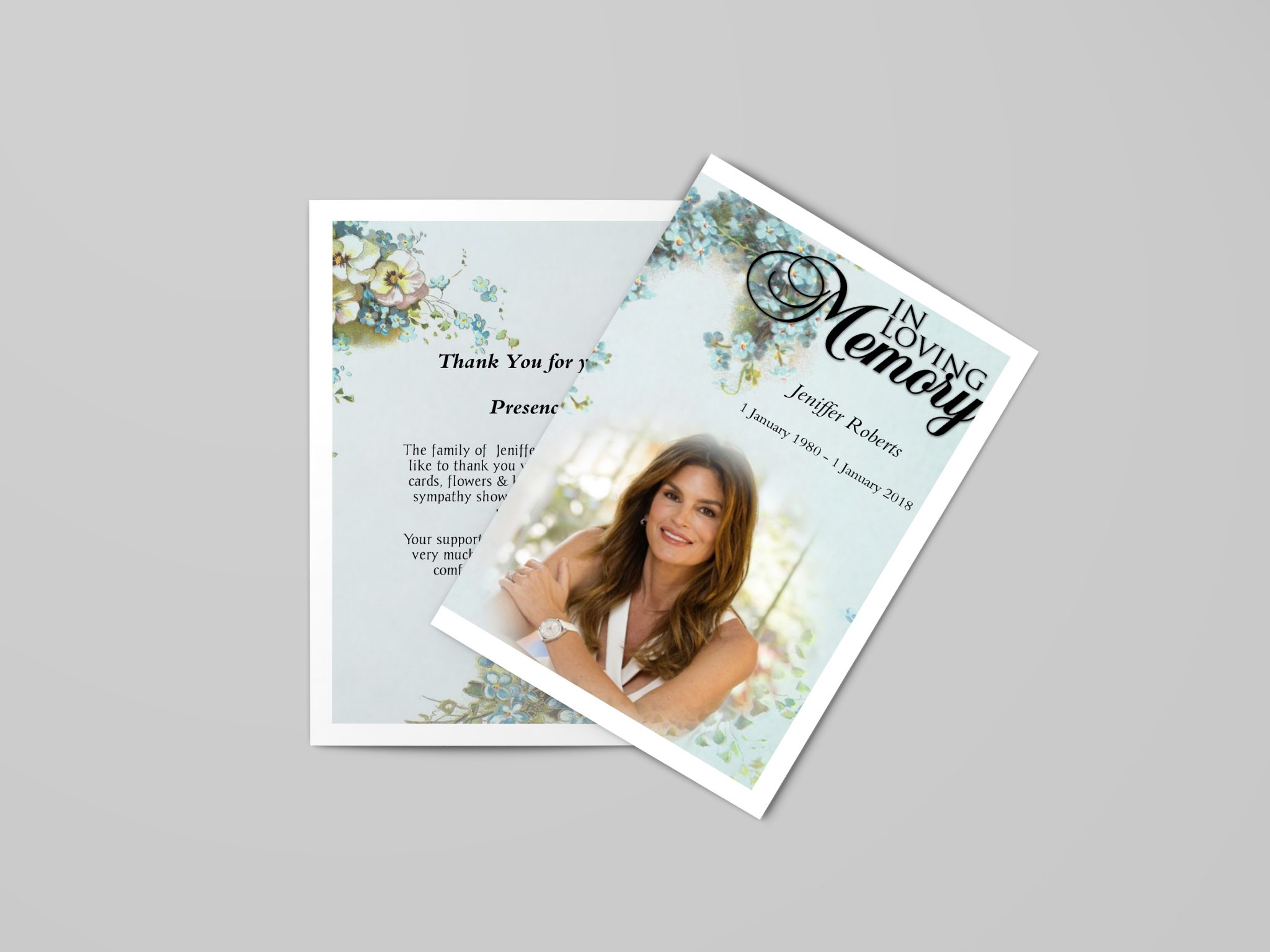 Memorial Cards and Program Templates for Funeral With Memorial Card Template Word