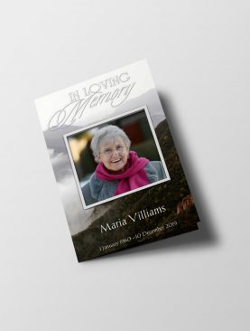 White Natural Funeral Program Template