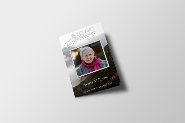 White Natural Funeral Program Template Cover