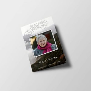White Natural Funeral Program Template Cover