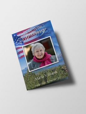 US Flag Funeral Program Template
