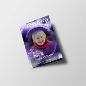 Purple Bloom Funeral Program Template