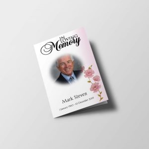 Less Color Funeral Program Template