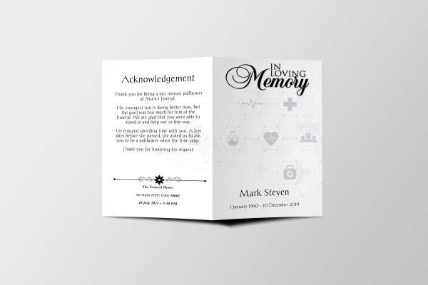 Healthcare Funeral Program Template Covers