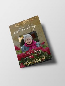 Roses Women Special Funeral Program Template