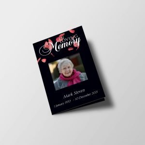 Premium Petals Funeral Program Template