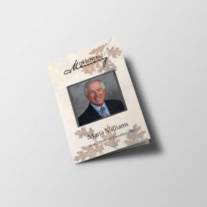Autumn 8 Page Funeral Program Template
