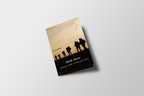 Army Special Funeral Program Template front cover