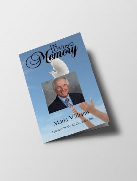 Dove 8 Page Funeral Program Template