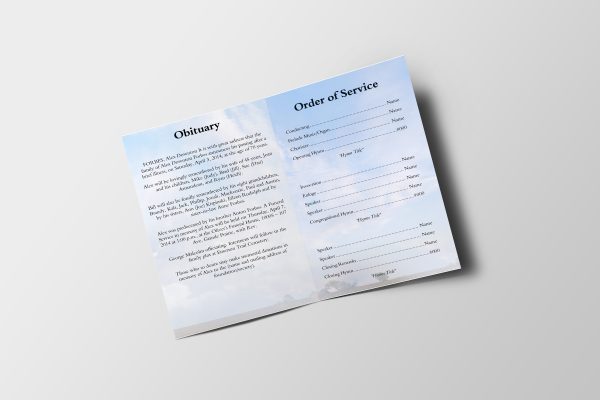 Dove 8 Page Funeral Program Template inner 1