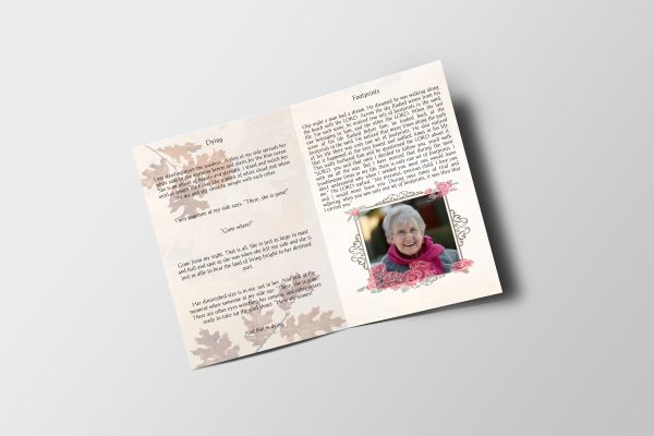 Autumn 8 Page Funeral Program Template inner 3