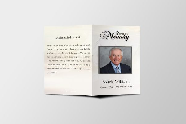 Jesus Hands 8 Page Funeral Program Template front cover