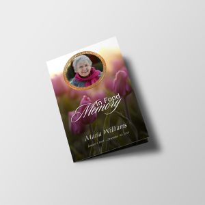 Tulip Funeral Program Template