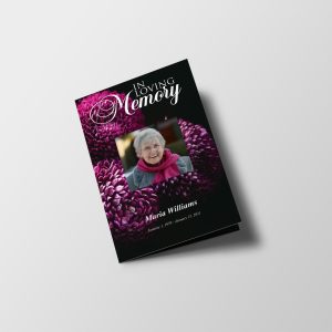 Chrysanthemum Funeral Program Template