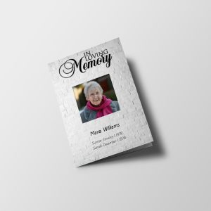 Brick Wall Half Page Funeral Program Template