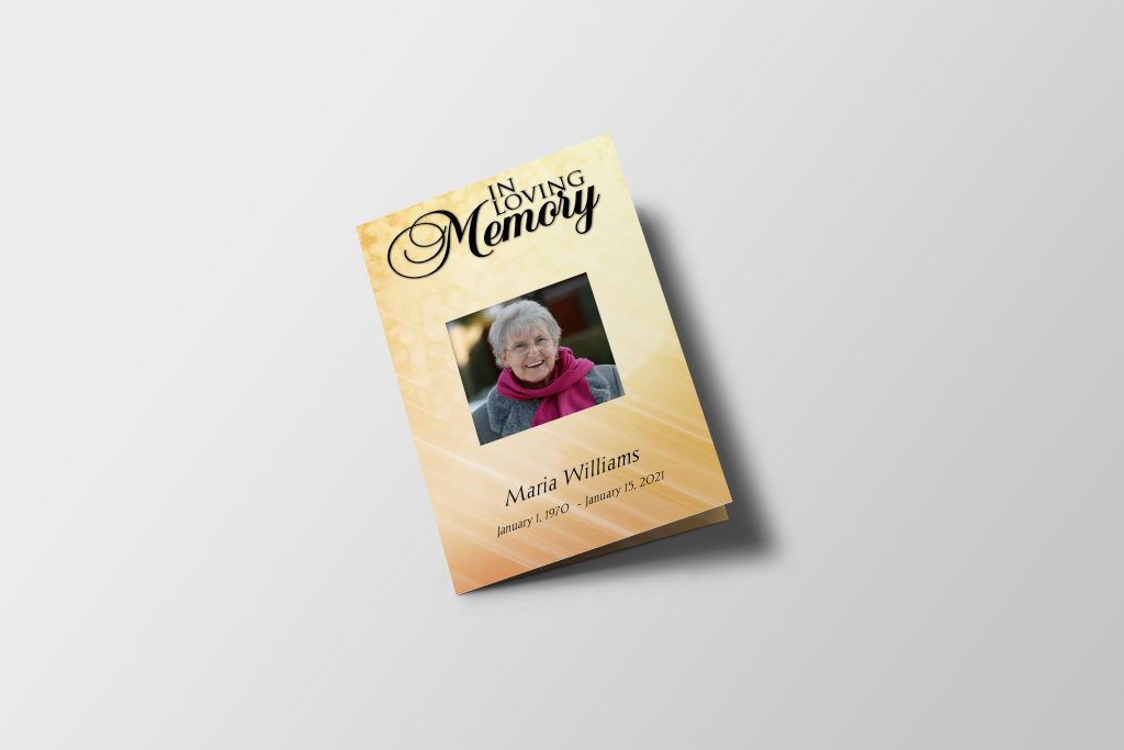 In Memories Funeral Program Template | QuickFuneral LLC